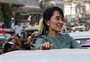 Suu Kyi Hits The Campaign Trail