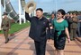 North Korean Leader Kim Jong-un and His Wife Step Out