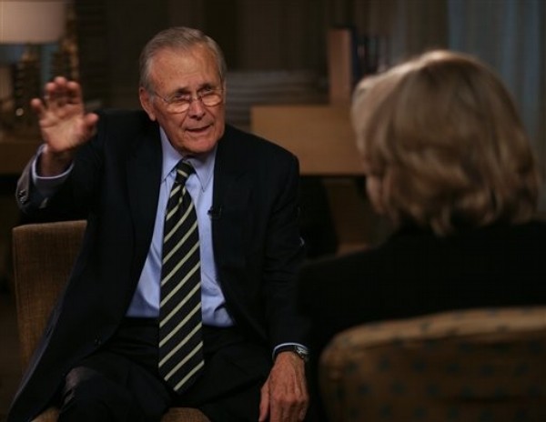 Rumsfeld Defends Iraq War, Settles Scores